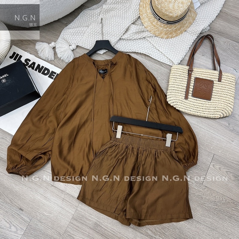 Set bộ tơ nhật nâu tây