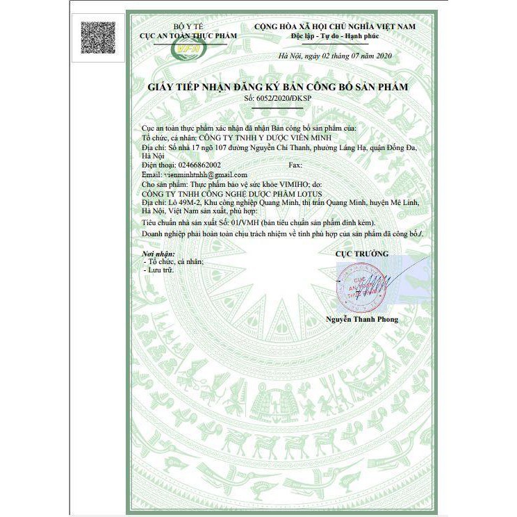 VIMIHO - SIRO HO THẢO DƯỢC 100ml