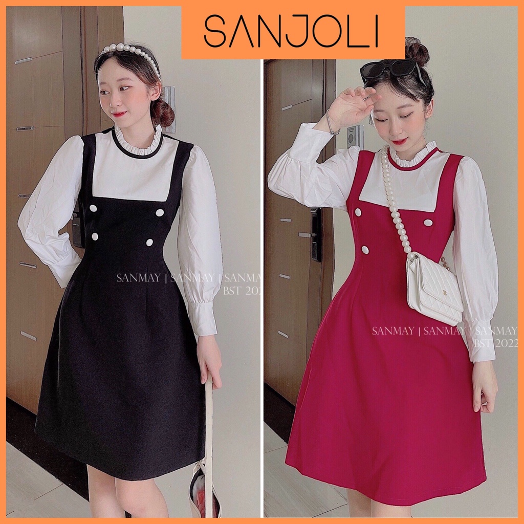 Đầm Đi Dự Tiệc Cưới SANJOLI Váy Công Sở Trẻ Trung Nữ Thiết Kế Dáng Ôm Thanh Lịch Hàn Quốc Sang Trọng VD022