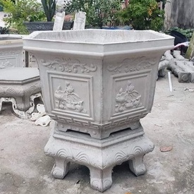 Khuôn đổ chậu , đúc chậu lục giác ngang 60 chéo góc 70 cao 40 lòng ghép