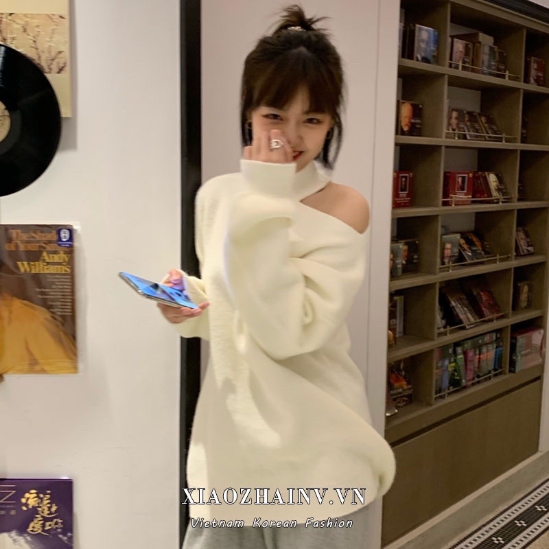 Áo len hở vai hàng Quảng Châu loại 1 siêu xinh