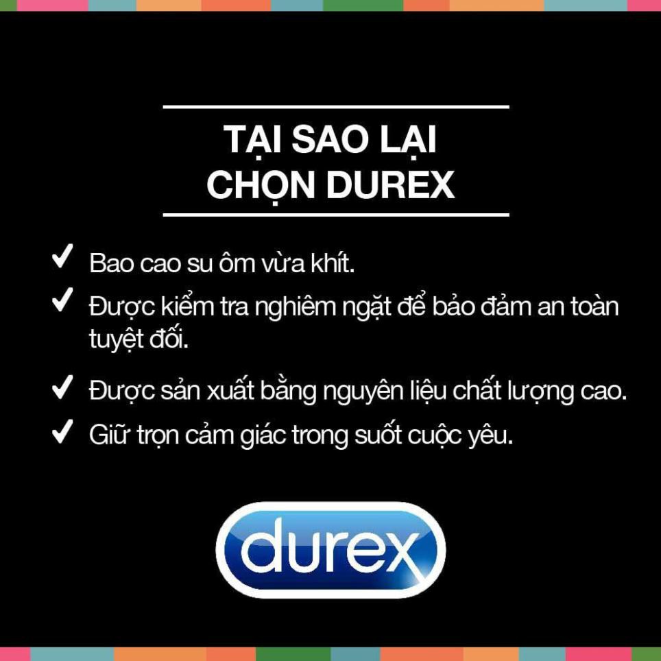 [àng Chất Lượng] Bao cao su Durex Real Feel 3 bao