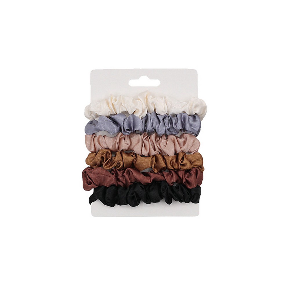 Bộ 6 sợi dây thun cột tóc bằng vải lụa satin