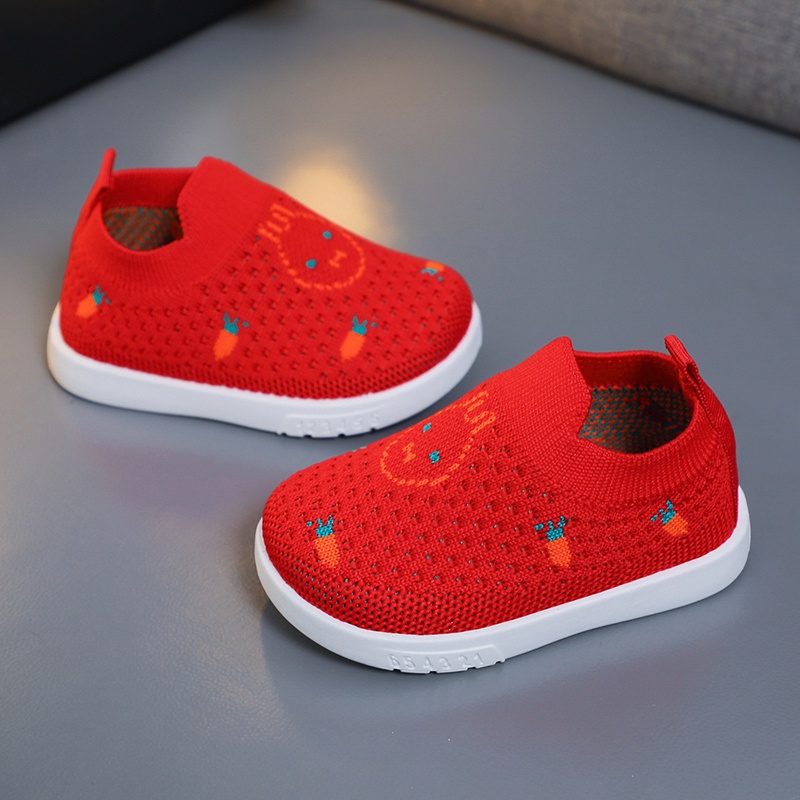 Giày Sneaker Đế Mềm Chống Trượt Thoáng Khí In Hình Thỏ Hoạt Hình Dễ Thương Cho Bé 0-3 Tuổi