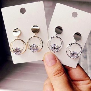 Bông tai nữ hai vòng tròn cá tính