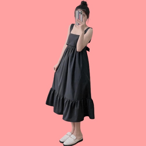 Váy đầm 2 dây maxi bản to dập li dáng dài tiểu thư bánh bèo điệu đà❤
