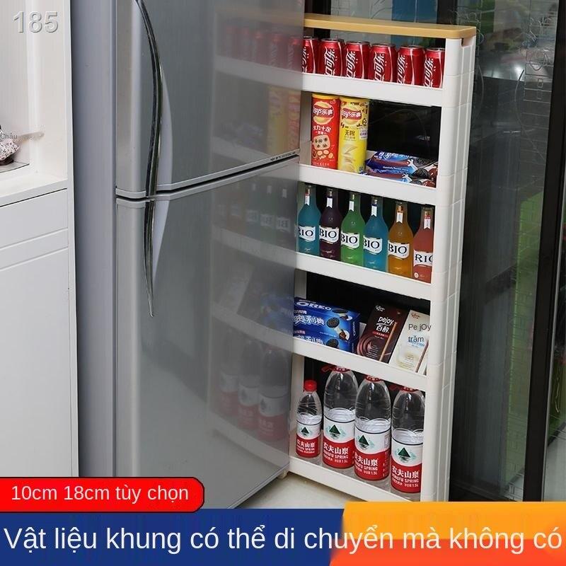 [HOT]Khe lưu trữ nhựa di động xe đẩy tủ lạnh phòng tắm khách nhà bếp hẹp giá