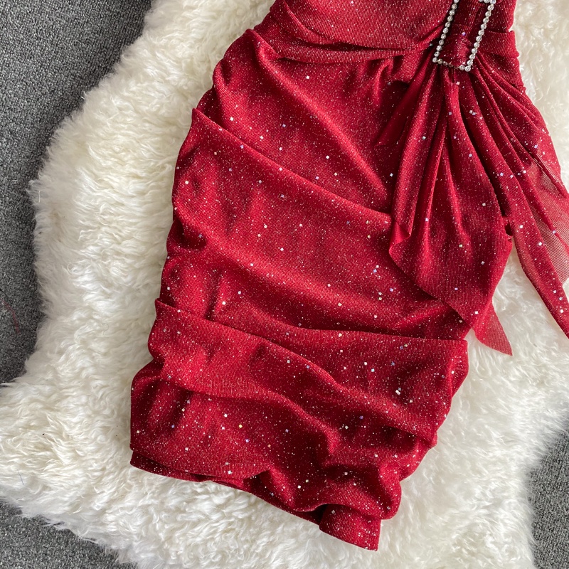 🌸Hàng Order🌸 Váy Đầm Body Cổ V Thắt Eo Đính Đá Lấp Lánh Sang Chảnh Nữ Tính🌸Hàng Quảng Châu