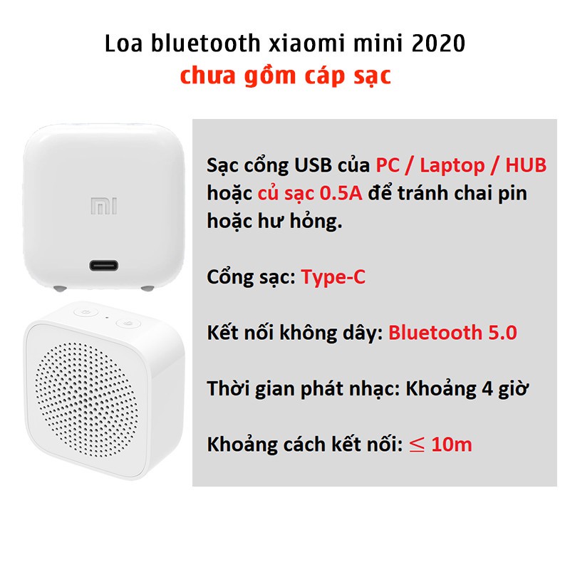 Loa Bluetooth Mini Xiaomi XiaoAI - Loa Bluetooth XIAOAI 2020 - Âm Thanh Sống Động Nhỏ Gọn Tiện Lợi-Bảo Hành 12 Tháng
