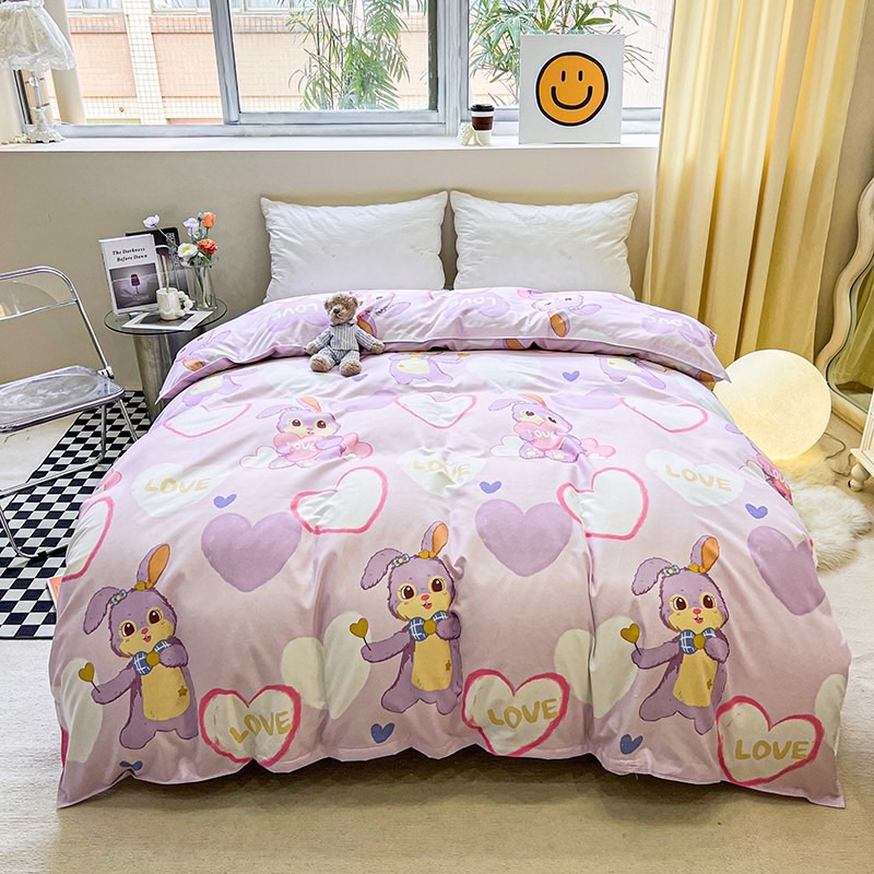 Bộ chăn ga cotton poly họa tiết set 4 chăn ga gối cao cấp -hàng nhập khẩu loại 1