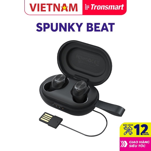 Tai Nghe Bluetooth 5.0 Tronsmart Spunky Beat Chống Nước IPX5 Tích Hợp Công Nghệ Hủy Tiếng Ồn Cao Cấp