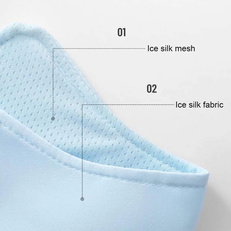 Khẩu Trang Chống Tia UV Bằng Lụa Mát Thoáng Khí Tiện Dụng