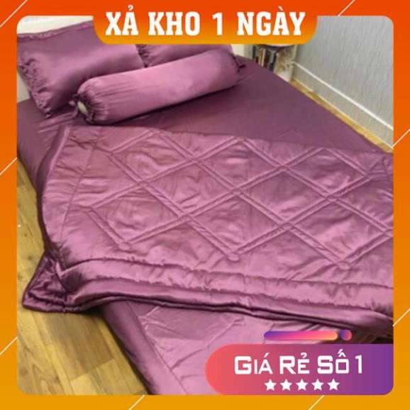 Bộ drap giường phi lụa Thái Tuấn ( đủ bộ có mền) (shopmh59)