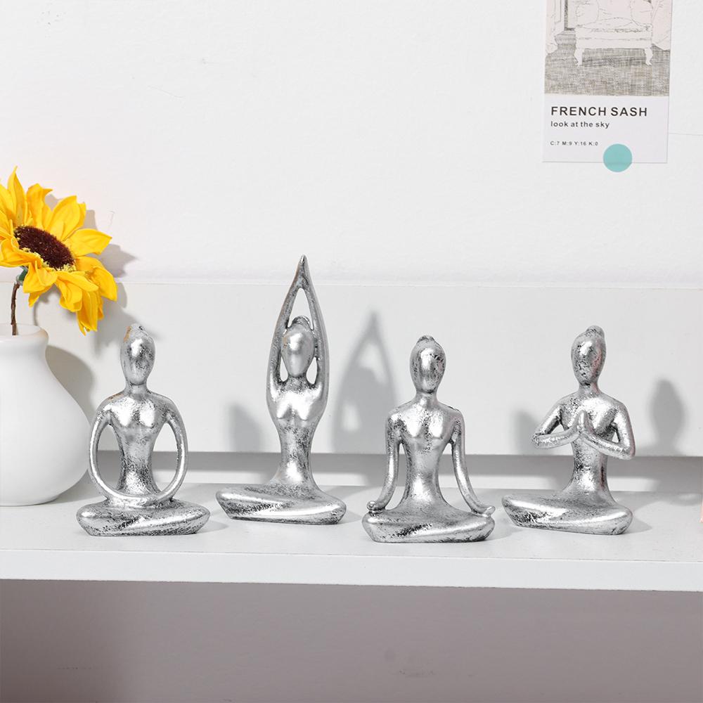 Tượng Hình Người Tập Yoga Dùng Để Trang Trí Bàn|Phụ Kiện Trang Trí Nhà Cửa Màu Sắc Bắt Mắt Độc Đáo