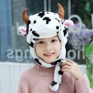 Mũ len lông dạ đầu thú cưng (Bò sữa, Thỏ, Mèo Kitty, Cún, Gà, Chuột, Gấu, Chó đốm, Hổ) đáng yêu