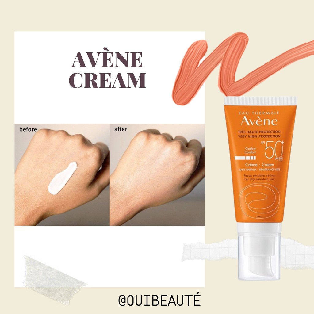 Kem chống nắng Avene Creme haute protection SPF 50+ 50ml Ouibeaute