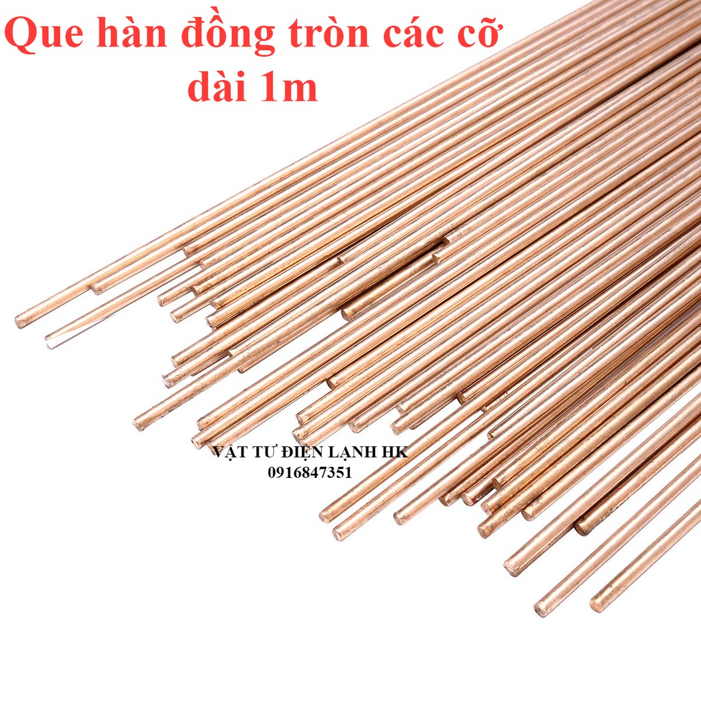 500g Que hàn đồng thau tròn dài 1m các size cỡ phi GERMANY HS221 - Hàn bù Tig  - Bán theo 500g