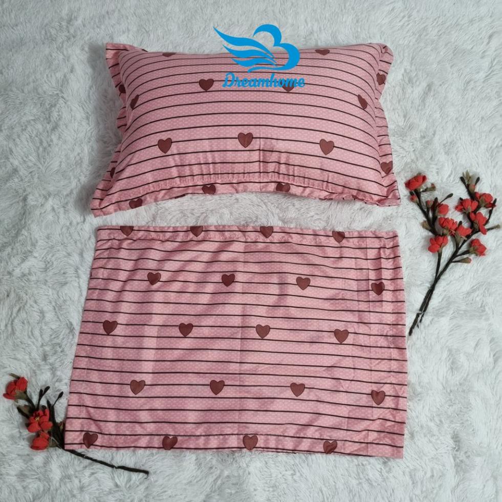 Vỏ gối nằm Cotton poly dây khóa kéo vỏ gối size 40x60 - 1 cái