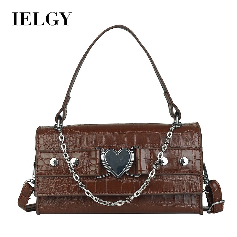 Túi xách tay đeo vai IELGY dáng vuông nhỏ thiết kế đơn giản thời trang