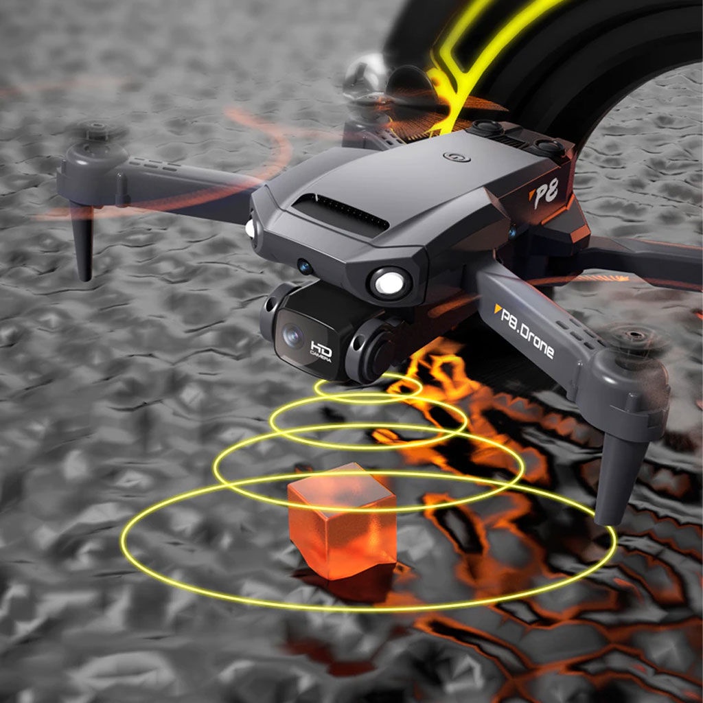 Flycam P8 Pro - 2 Camera WIFI FPV HD - Máy Bay Điều Khiển Từ Xa FPV - Bay Tối Đa 25 Phút - Cảm Biến Tránh Va Đập