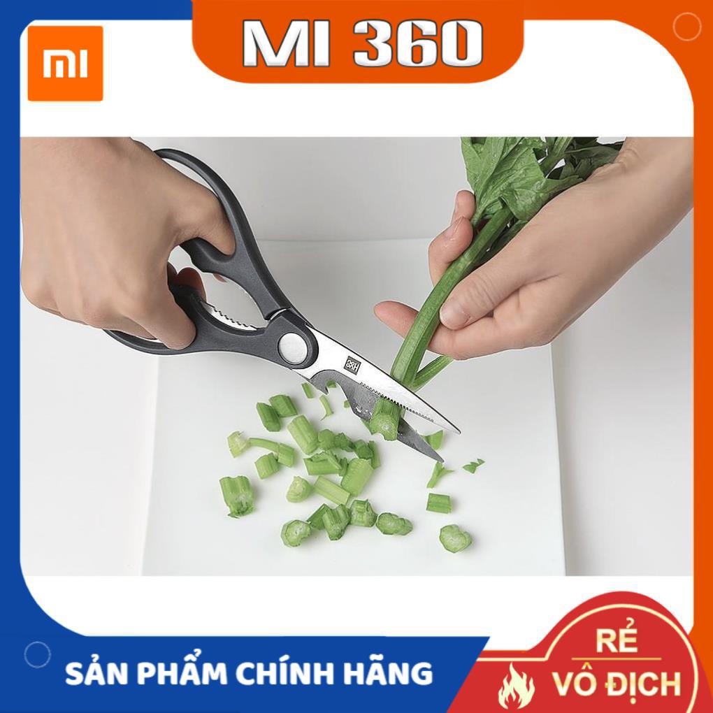 Bộ Dao Làm Bếp 6 Món Xiaomi HUOHOU Bằng Thép Không Gỉ - Gồm 4 dao, 1 kéo, 1 giá đỡ dao - Mi 360