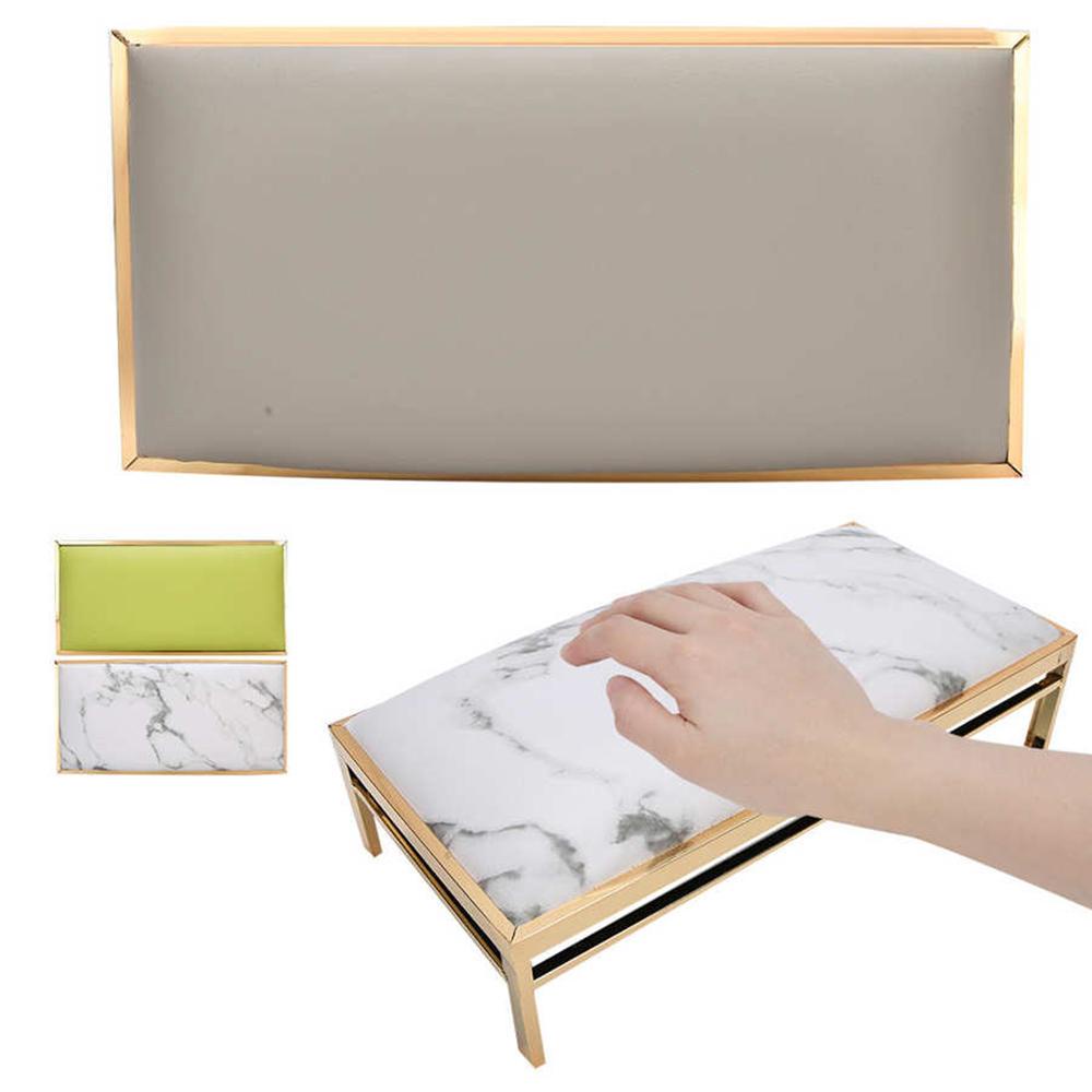Đệm Kê Tay Bằng Da PU Thoải Mái Họa Tiết Cẩm Thạch Cho Salon Làm Móng