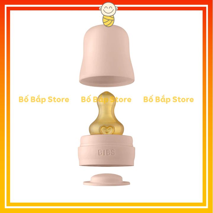 Núm Ti BIBS Cao Su ⚡𝟭𝟬𝟬% CHÍNH HÃNG⚡ Siêu Mềm Giúp Bé Tập Bú Bình Hiệu Quả