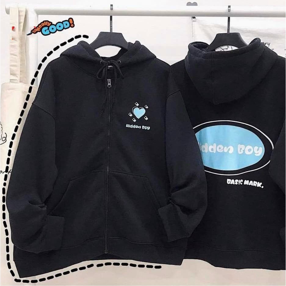 Áo khoác nỉ HIDEN Áo khoác UNISEX form rộng dày ấm hot trend - CUTE_ZOO | BigBuy360 - bigbuy360.vn