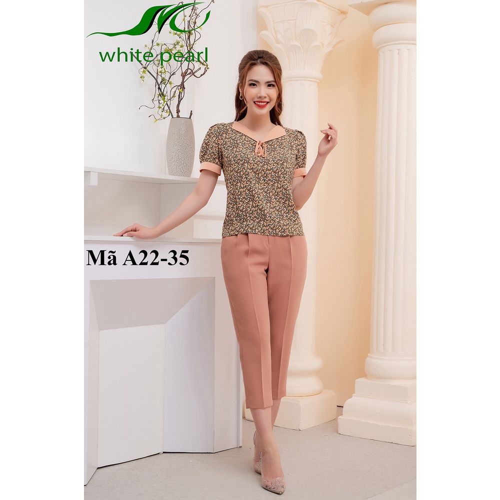 Áo sơ mi nữ thời trang đẹp bo gấu cổ bẻ ve nhọn chất liệu vải lụa hàn White Peal với 3 màu cơ bản