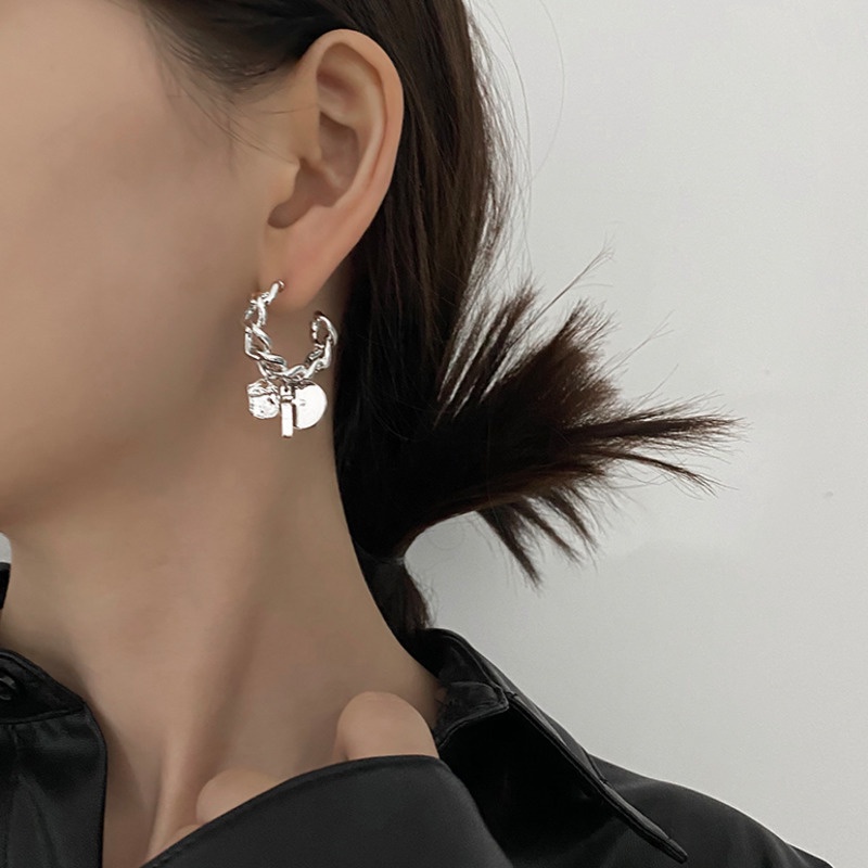 Khuyên Tai Kim Loại Hình Chữ Thập Thời Trang Cá Tính Cho Nữ