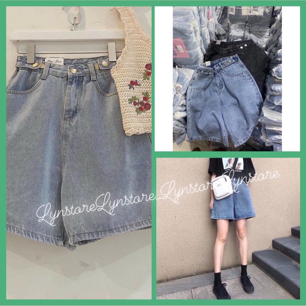 Quần Short Jeans Quần ngố bò kèm nút khoá thu nhỏ dáng may gấu 1 màu Mã Q2 hàng cao cấp kèm video và ảnh thật