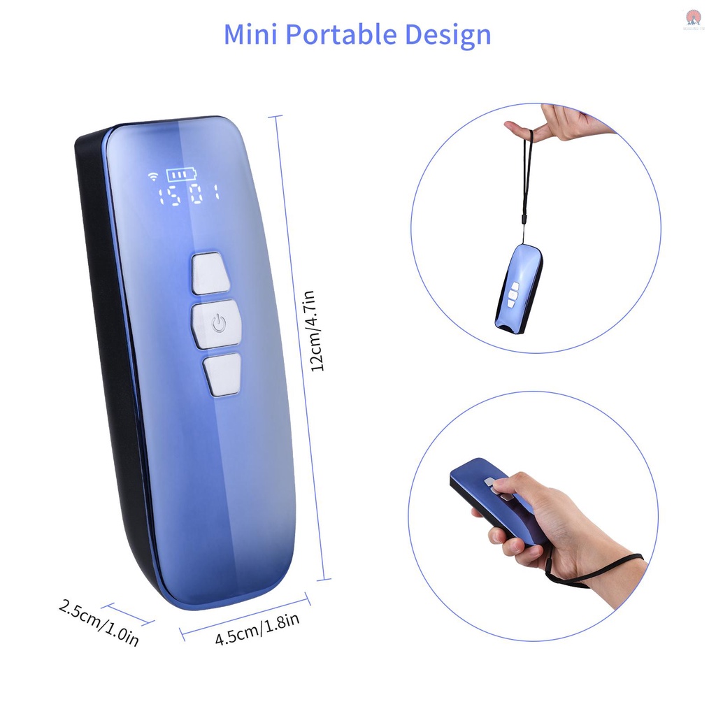 Máy Quét Mã Vạch Mini 1D / 2D / QR 3 Trong 1 BT / 2.4G Không Dây / USB Có Màn Hình Tương Thích Với Windows Mac Android iOS