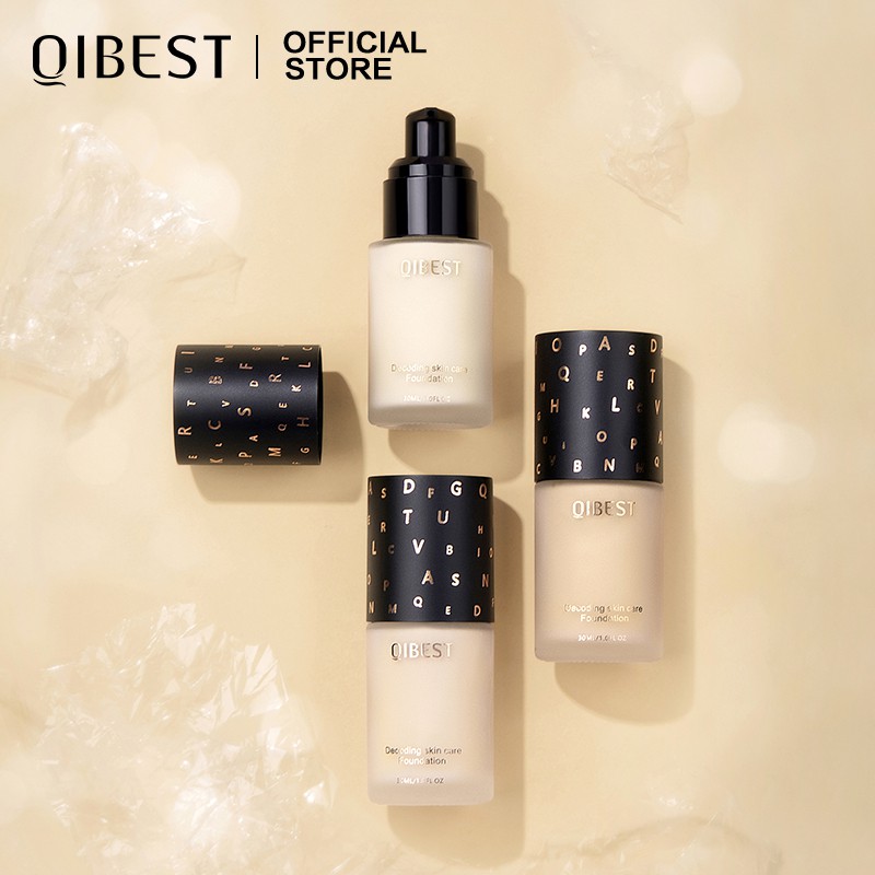 Kem nền QIBEST kiểm soát dầu lâu trôi chống thấm nước che phủ toàn diện 3 tông màu tuỳ chọn 125g | BigBuy360 - bigbuy360.vn