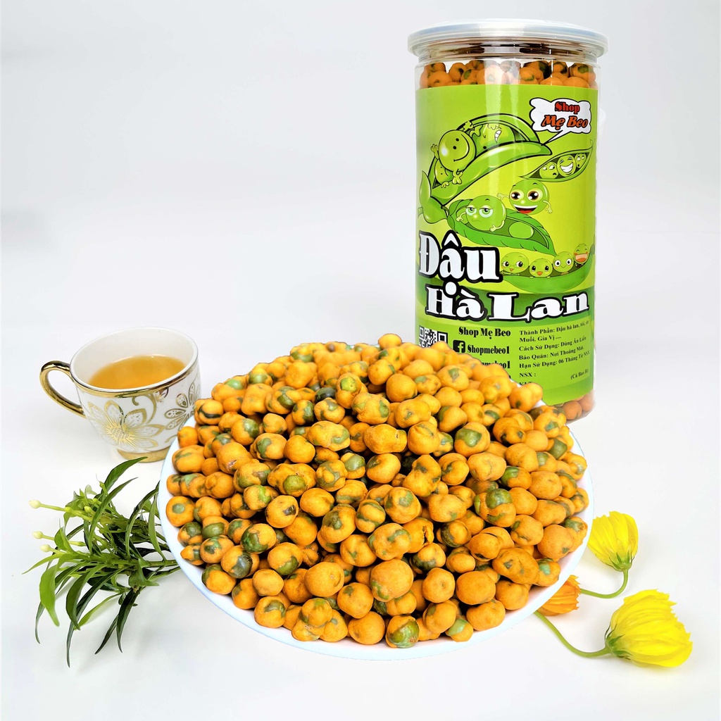 Đậu hà lan sấy tẩm vị Phomai 450Gr Mẹ Beo đồ ăn vặt cực ngon