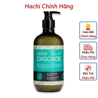 Dầu xả cao cấp HACHI VIETNAM Cascade 480g xanh ngọc Tinh chất bạc hà dầu Oliu liên kết cấu trúc tóc, da đã bị hư tổn