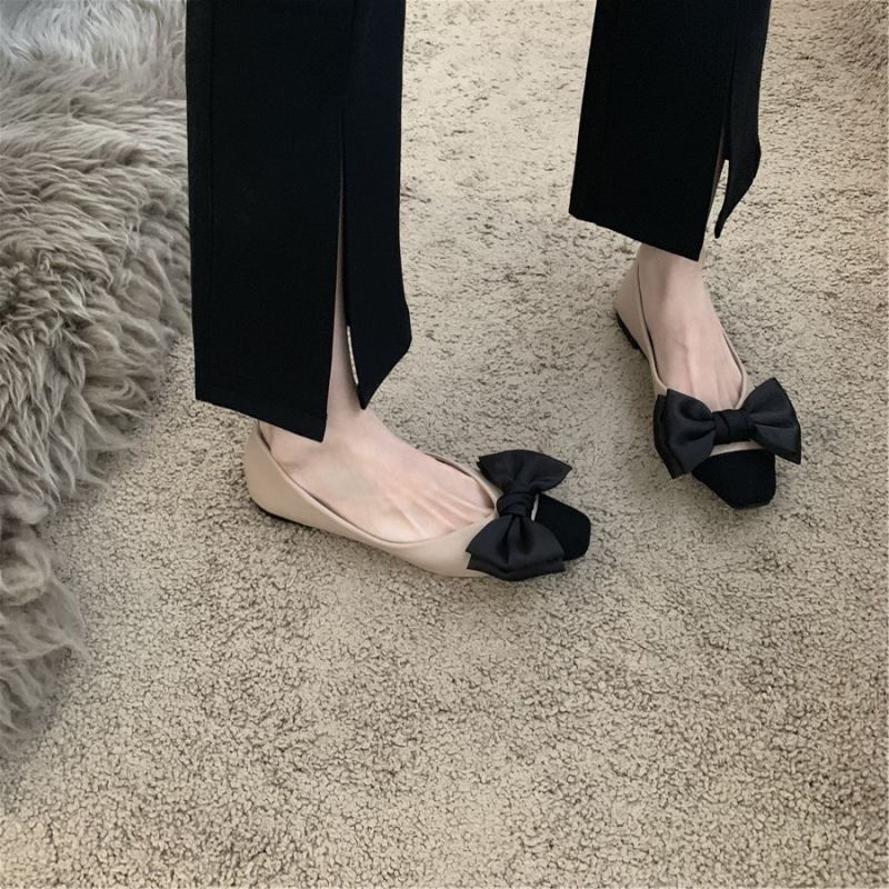 Giầy lười Giày Búp Bê Đế Bằng Phong Cách Pháp Thanh Lịch