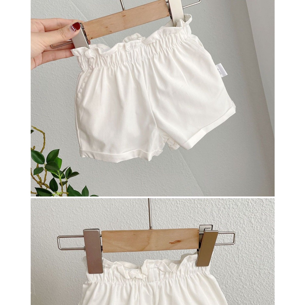 [Babycat Hàng Có Sẵn Bán Chạy Quần Short Cạp Cao Mùa Hè Phong Cách Hàn Quốc Nhật Bản/Hàn Quốc Cho Bé Gái