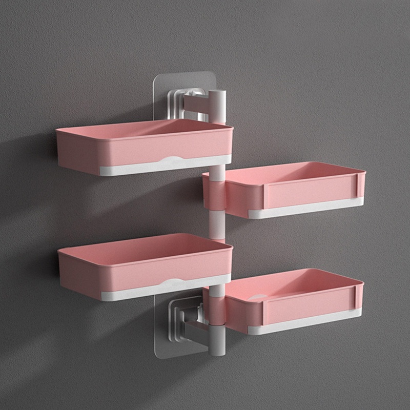 Giá Để Xà Phòng 4 Tầng Gắn Tường Không Cần Khoan Lỗ