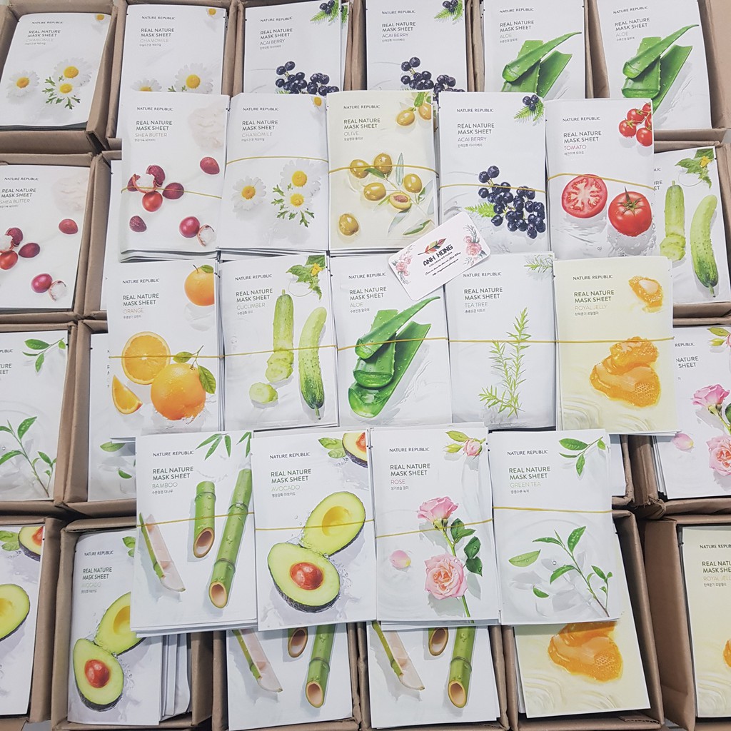 [Mẫu Mới] Mặt nạ NATURE Republic Real Nature Mask Sheet 23ml