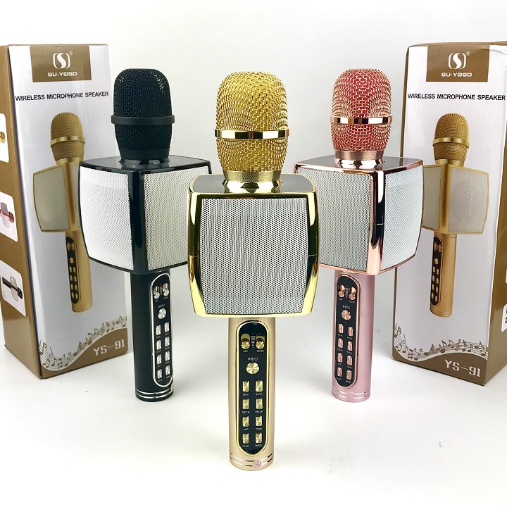 Mic hát bluetooth G01 YS 91 dòng 2021 công suất lớn, bass ấm thu âm cực chuẩn có thay đổi tone giọng độc đáo