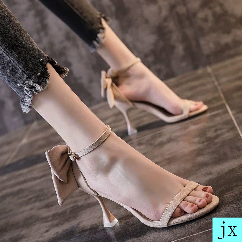 Giày sandal phối khóa thời trang mùa hè Hàn Quốc dành cho nữ 2021