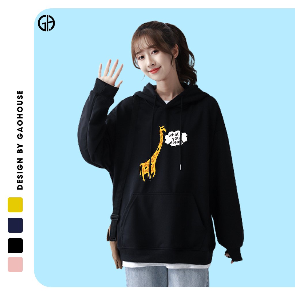 Áo Hoodie/Sweater Unisex Gạo House Hươu Cao Cổ - N mới
