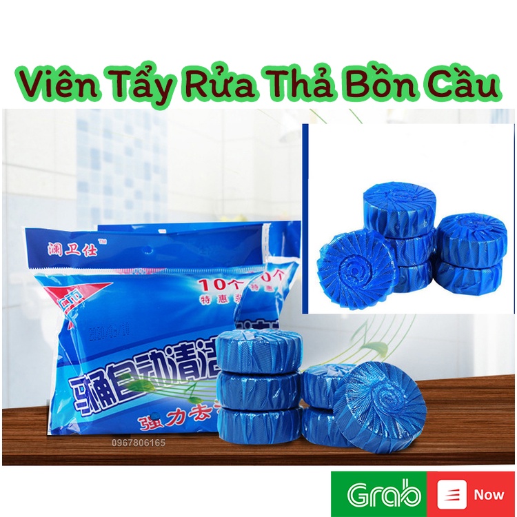 Viên Tẩy Rửa Thả Bồn Cầu Khử Mùi Nhà Vệ Sinh (Gói 10v)