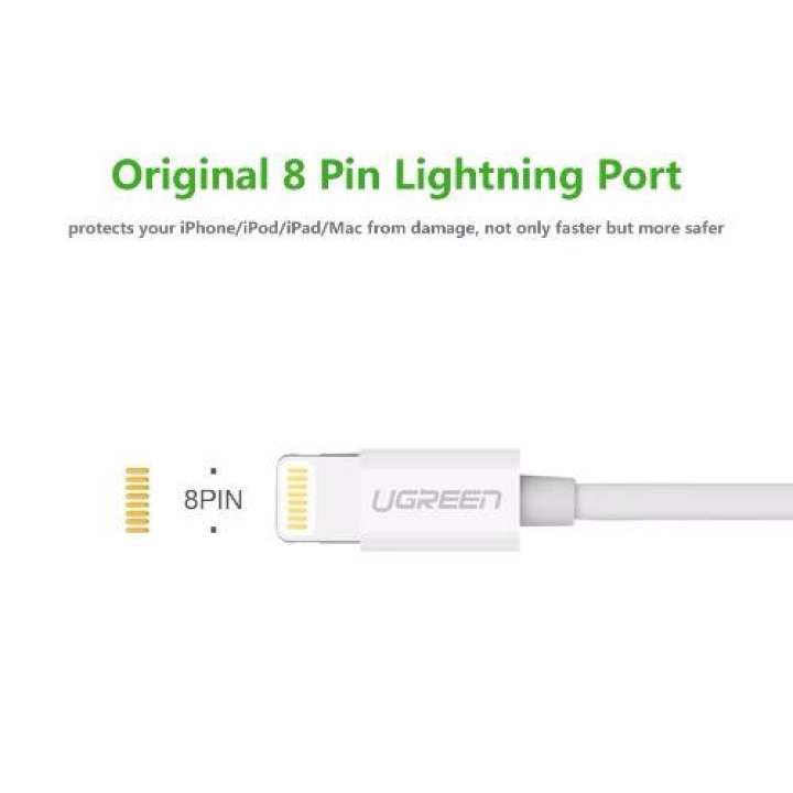 Cáp sạc cho iPad/iPod/iPhone 11/Pro 1 /XS/XS/Max/X/8/7/6/5s... dài từ 1m đạt chuẩn chứng nhận MFi của Apple UGREEN