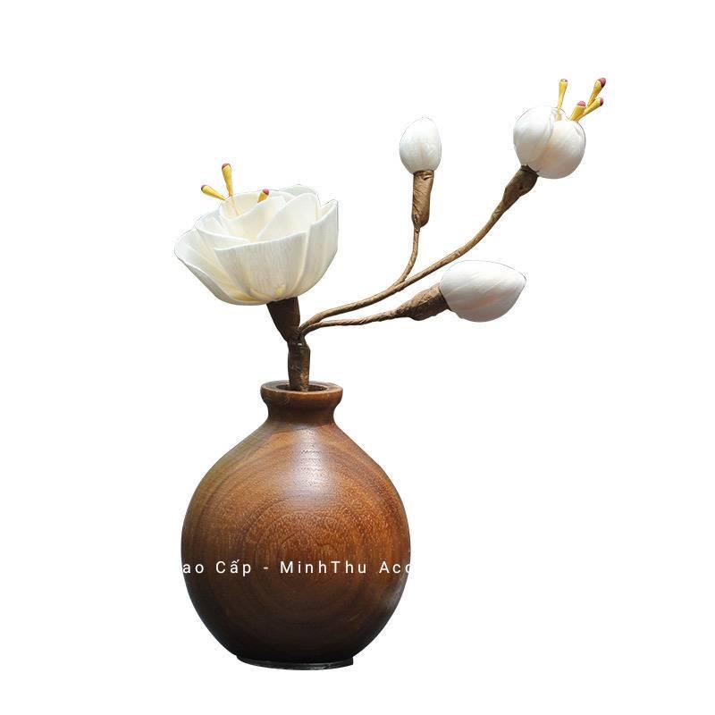 Set Tượng Phật/ Hòa Thượng Trang Trí Taplo Xe Hơi Bằng Gỗ Hồ Đào Cao Cấp