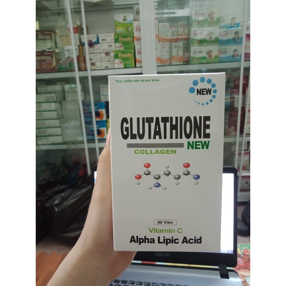 Glutathione new collagen viên uống trắng da lọ 60 viên ái mộ