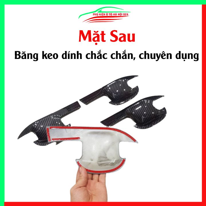 Ốp tay hõm Everest 2017-2021 vân cacbon bảo vệ cửa chống trầy xước