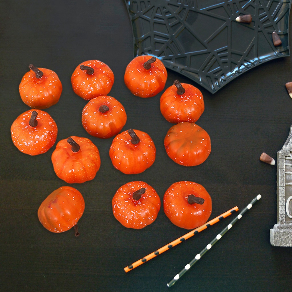 [Prettyia1] Bí Ngô Nhân Tạo Kích Thước Lớn Trang Trí Tiệc Cưới Mùa Thu