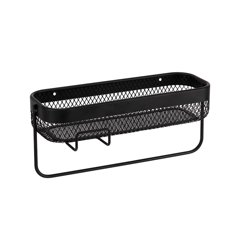 Homebase MOYA Giá/kệ để đồ phòng tắm KM074A bằng thép 14X32X12CM màu đen