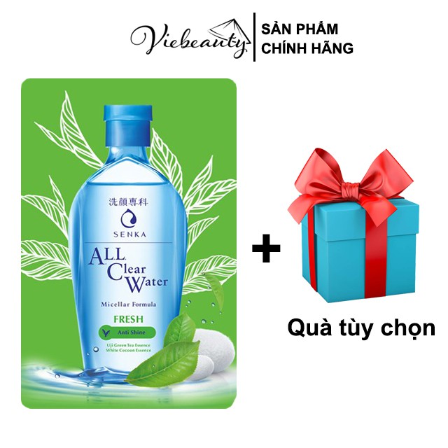 Nước Tẩy Trang Không Cồn Cho Da Dầu Mụn Senka All Clear Water Micellar Formula Fresh 230ml - Khongcoson